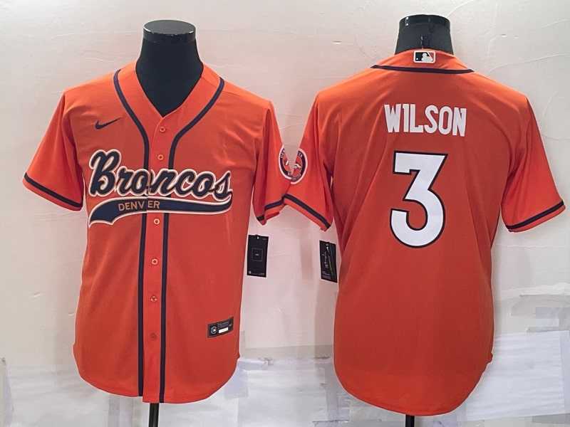 Denver Broncos 3 Russell Wilson Orange Men's Stitched Cool Base Nike Baseball Jersey,We sell and wholesale Denver Broncos 3 Russell Wilson Orange Men's Stitched Cool Base Nike Baseball Jersey on line form chian!